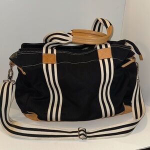 Pottery Barn Kids Classic Diaper Bag Canvas & Leather